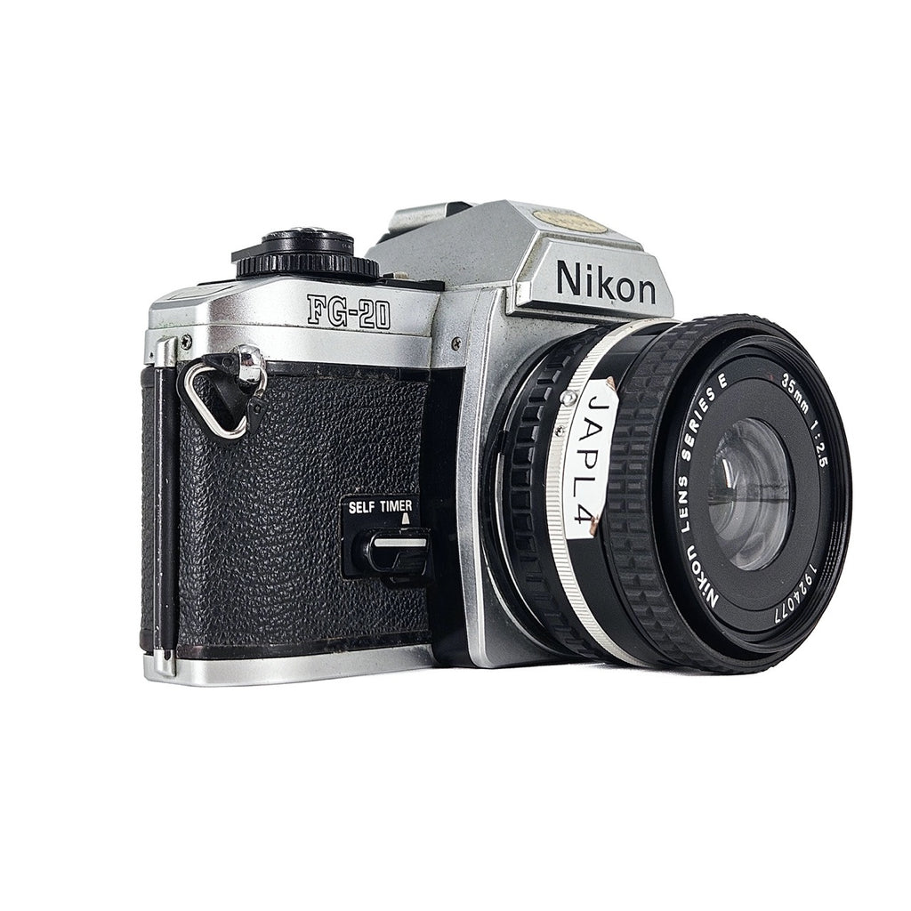 Nikon FG-20 + Nikon Series E 35mm f/2.8 | SLR Film Camera + Lens | Fair