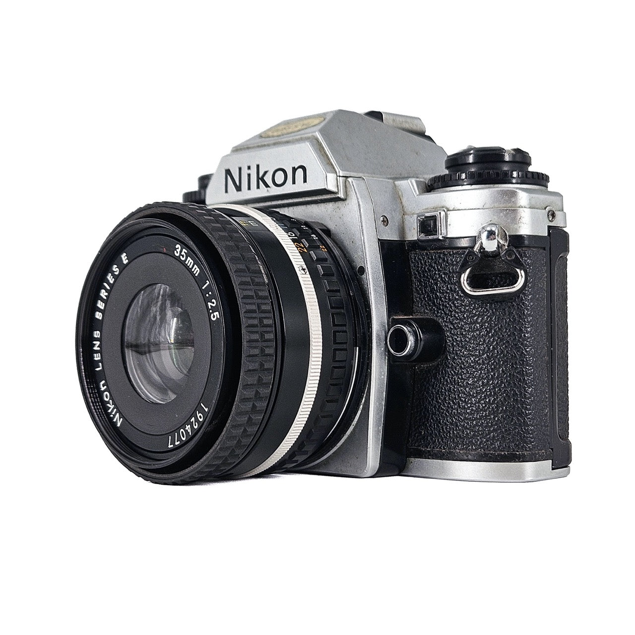 Nikon FG-20 + Nikon Series E 35mm f/2.8 | SLR Film Camera + Lens | Fair