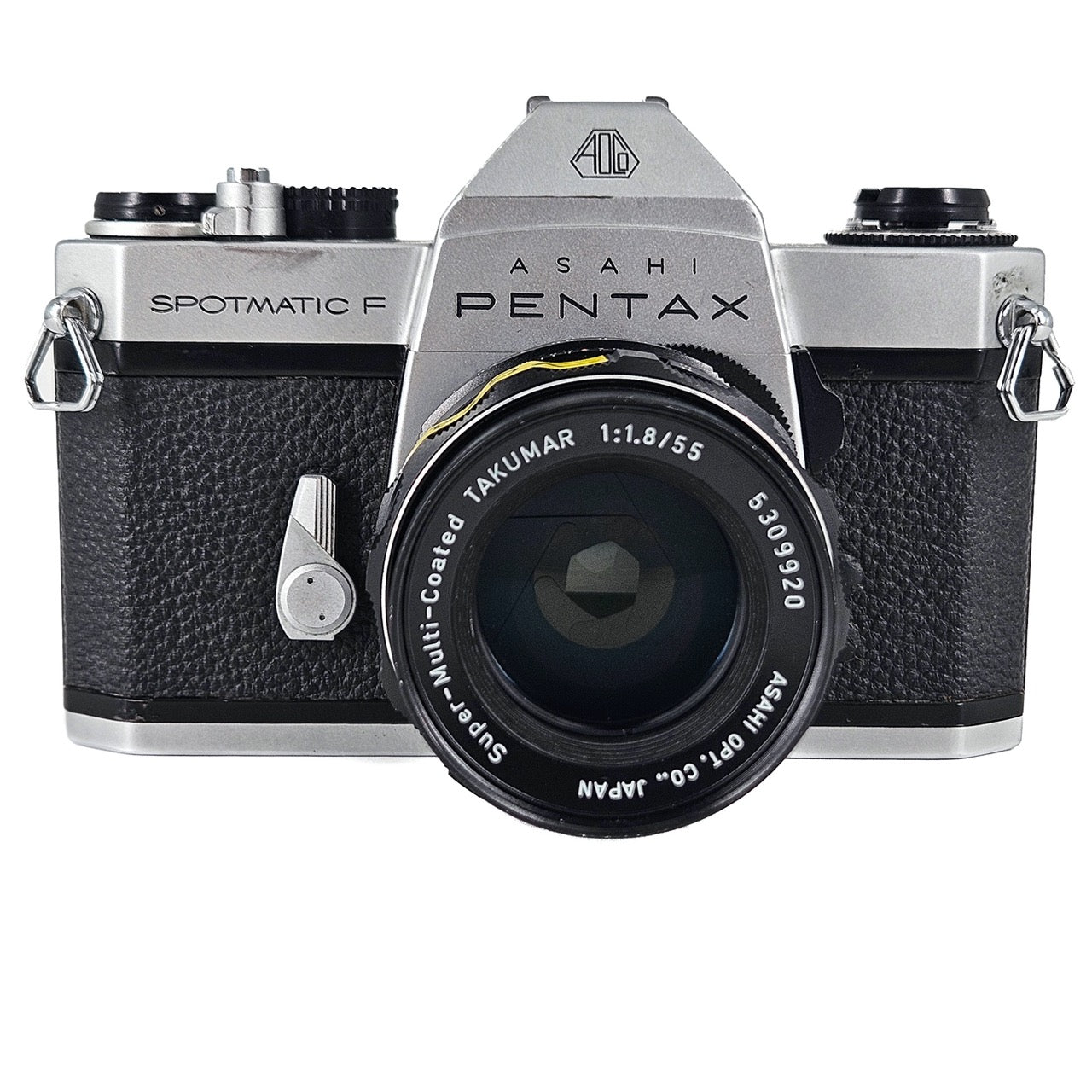 Asahi Pentax Spotmatic F + Asahi Super-Multi-Coated Takumar 55mm f/1.8 | SLR Film Camera + Lens | Good
