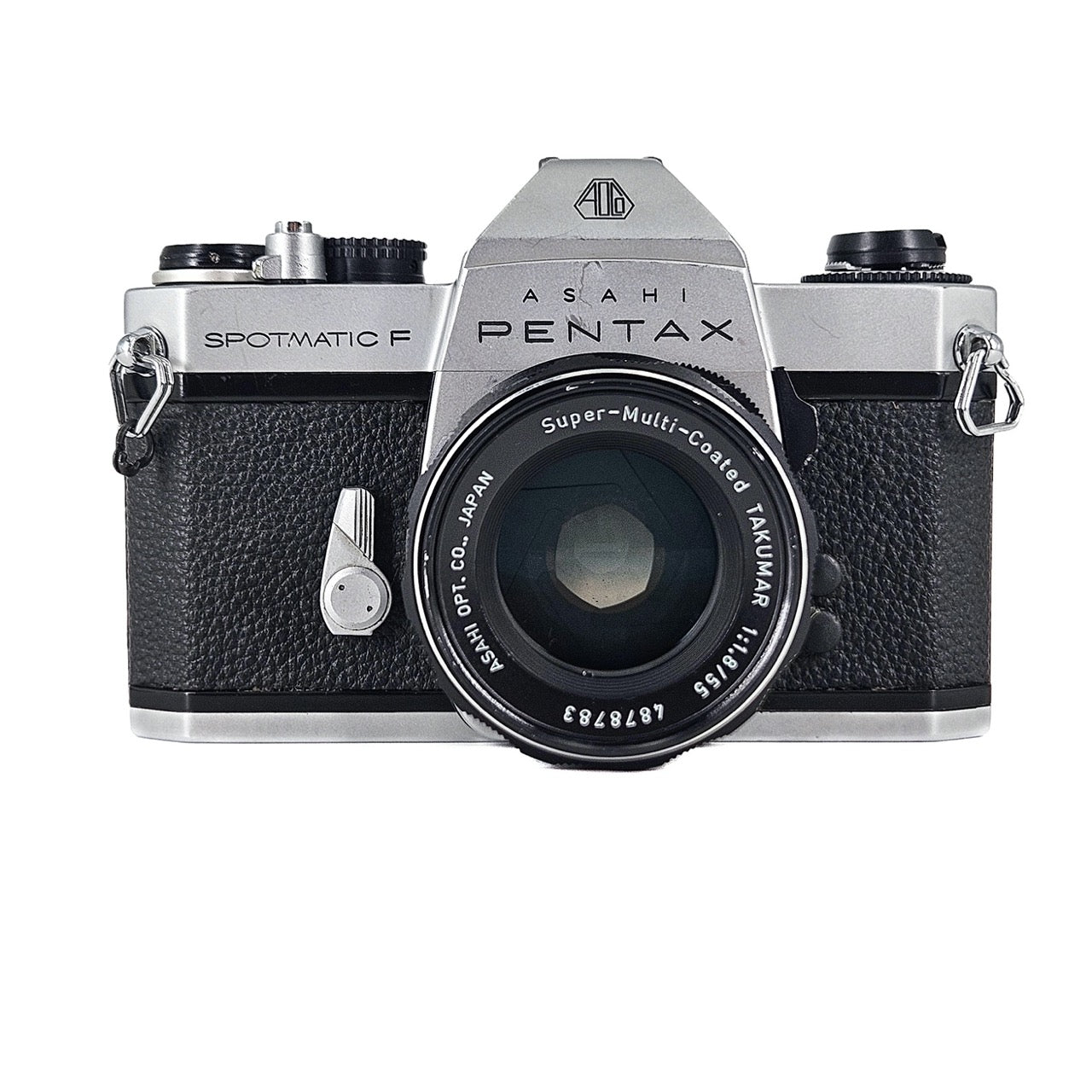 Asahi Pentax Spotmatic F + Asahi Super-Multi-Coated Takumar 55mm f/1.8 | SLR Film Camera + Lens | Good