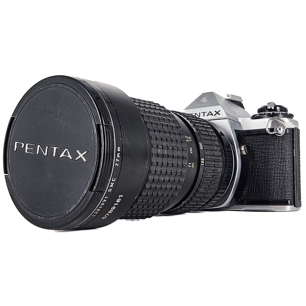 Pentax ME + SMC Pentax-A Zoom 28–135mm f/4 | SLR Film Camera + Lens | Fair