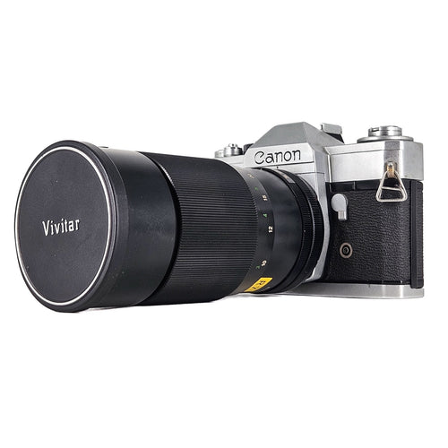 Canon FP + Vivitar 200mm f/3.5 | SLR Film Camera + Lens | Good