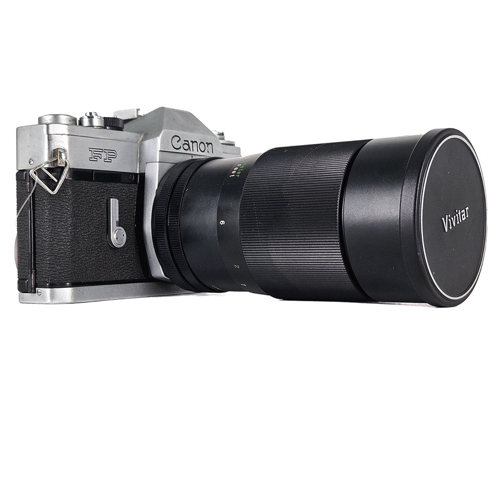 Canon FP + Vivitar 200mm f/3.5 | SLR Film Camera + Lens | Good
