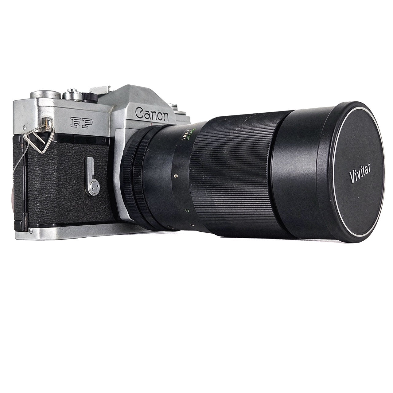 Canon FP + Vivitar 200mm f/3.5 | SLR Film Camera + Lens | Good