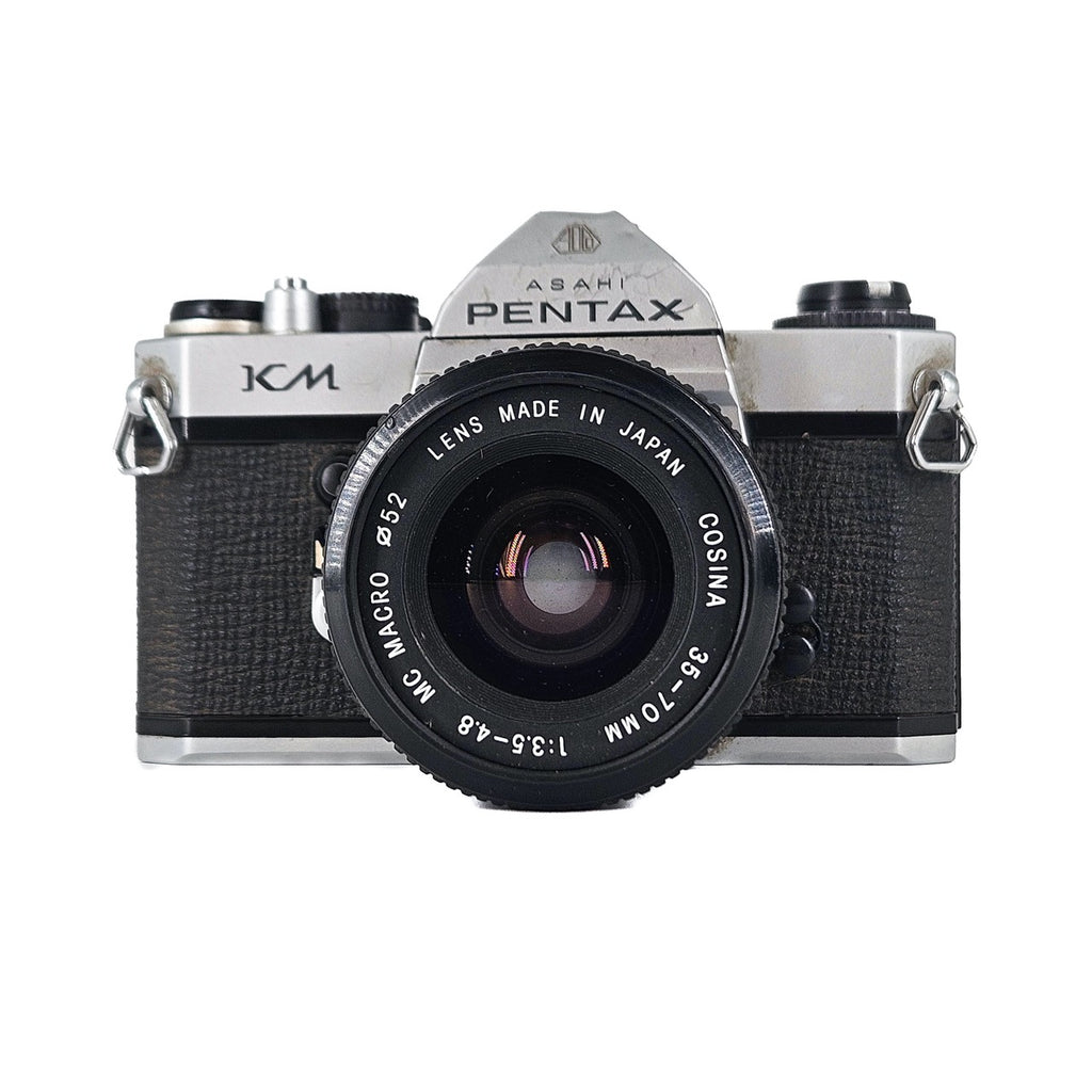 Asahi Pentax KM + Cosina 35–70mm f/3.5-4.8 Macro | SLR Film Camera + Lens | Fair