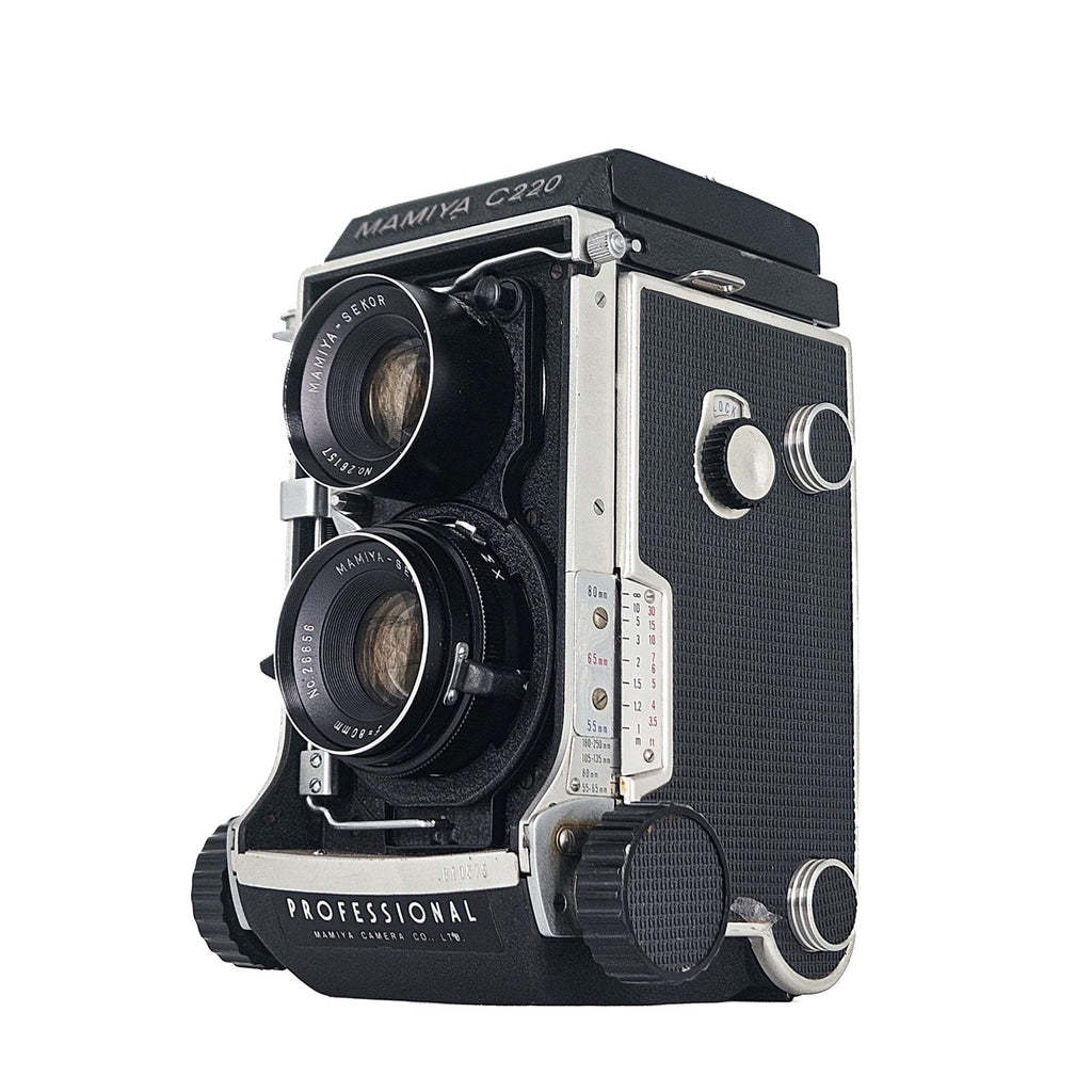 Mamiya C220 + Mamiya-Sekor 80mm f/3.7 | Medium Format Film Camera + Lens | Excellent