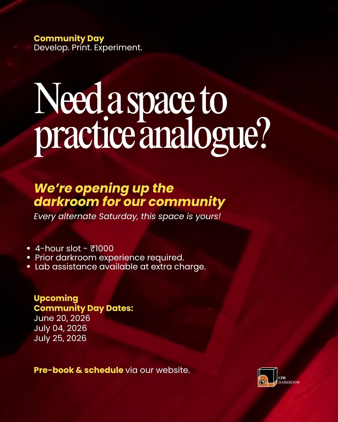CPB Darkroom: Community Days