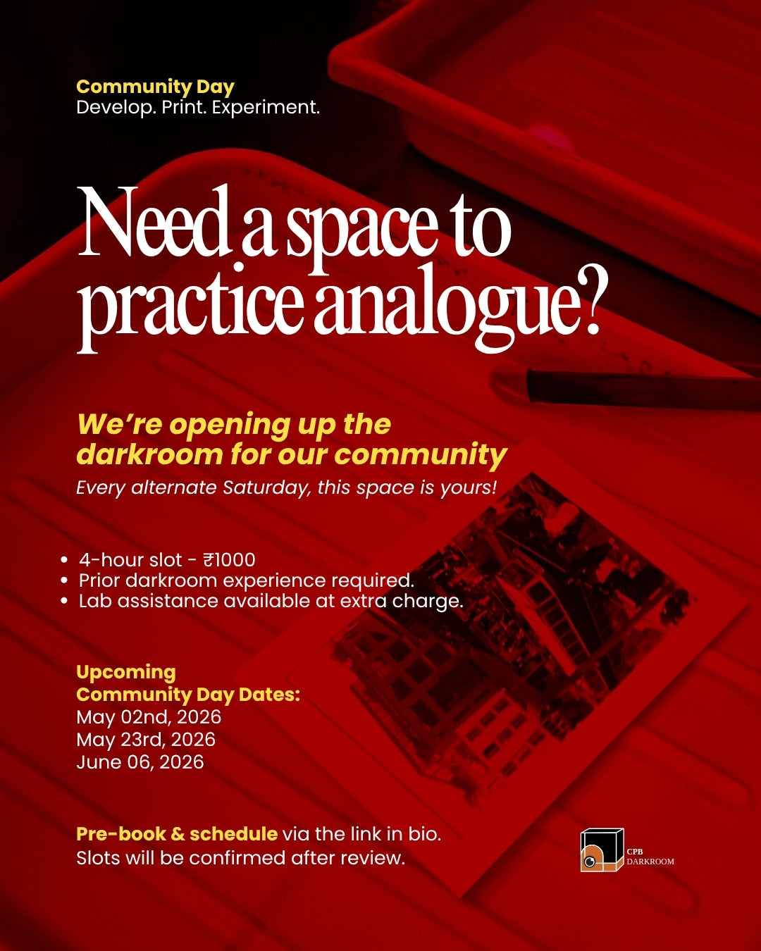 CPB Darkroom: Community Days