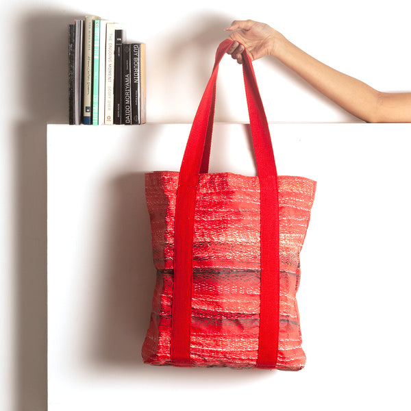 On the edge of the sea Classic Tote Bag Red